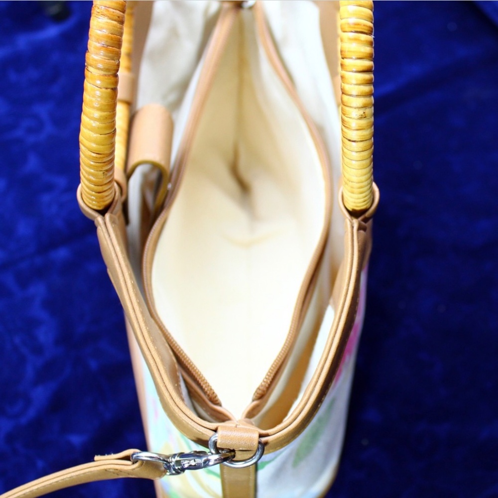 Fossil Floral And Rattan Handled, Adjustable Stra… - image 7